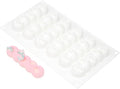 Pastry Tek 6 Cavities Flower Mold, 1 Oven-Ready Flower Chocolate Mold - Flexible, Freezable, White Silicone Flower Candy Mold, Easy Release, For Baking - Restaurantware