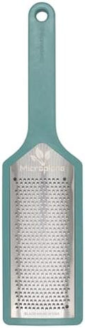 Microplane EcoGrate Series - Fine Cheese Grater with Peacock Blue Frame | USA-Made Blade