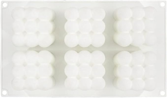 DIY 3D Candle Mold Handmade Aromatherapy Soy Wax Candle Silicone Mold Plaster Candles Mould UV Epoxy Resin Soap Molds (6 Cavity)