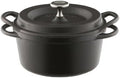Vermicular Oven Pot | Non-Toxic Enameled Cast Iron Pot | 14cm (0.9 Qt) | Oven-safe | Induction-compatible | Dutch Oven | Made in Japan | Serves 1 | Matte Black