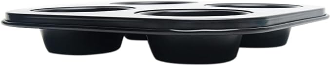 Pilarmuture 4 Hole Muffin Pan Muffin Trays, Bakeware Tins & Trays Non-stick Cupcake Baking Pan Mini Muffin Cups Pudding Bakeware Cake Mold for Oven Baking Roasting