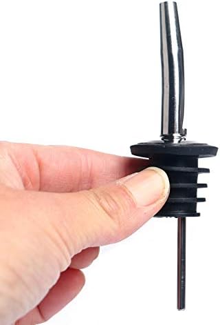 Pafusen 12 Pack Liquor Bottle Pourers, Liquor Pour Spout for Liquor Bottles, Stainless Steel Olive oil Dispenser Spout, Alcohol Pourer Spouts Dust Caps Covers, Sliver