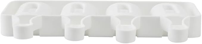 Pastry Tek 4 Cavities Popsicle Mold, 1 Cylinder Cakesicle Mold - Flexible, Freezable, White Silicone Cake Popsicle Mold, Easy Release, For Baking - Restaurantware