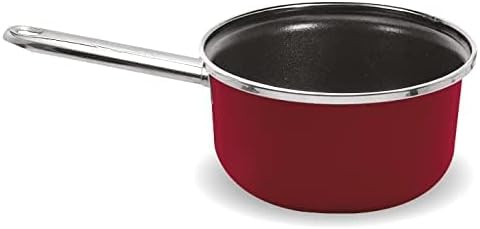 Vasconia Elegance 10-Piece Cookware Set for Most Stove Tops - Dishwasher, Grill & Oven Safe up to 480℉ (Enamel on Steel) Quick & Even Heat Distribution, Nonstick Interior, Stainless Handles (Dark Red)