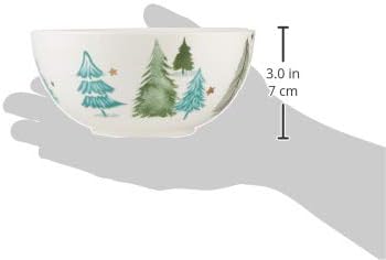 Lenox 880067 Balsam Lane 4-Piece All-Purpose Bowl Set, Christmas Drinkware, Holiday Hosting