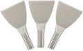 3-Pack 4-Inch Stainless Steel Rolled Ice Cream Scrapers | Heavy Duty Blade for Ice Cream | Frozen Dessert Supplies