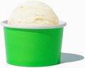 UNIQ 1000-Count 4 oz Paper Ice Cream Cups Green Color | Disposable Dessert Bowls for Ice Cream, Yogurt, Gelato | Frozen Dessert Supplies