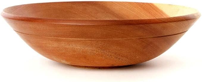 Dining & Entertaining, Wood Bowl, Serve Salad or Pasta, Countertop Fruit Bowl, Family Dinner, Party, Holidays, Thaksgiving, Handcarved, Rustic, Mahogany, Varies Beige to Brown, Jumbo 18" Wide