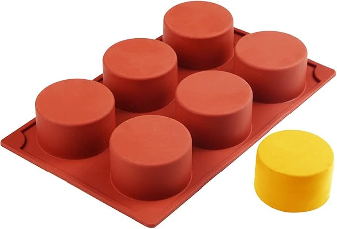 Silicone 11/8/6 Cavity Cylinder Shape Cake Mold For Baking Dessert Ice-Creams Mousse Mould Fondant Decorating Tools (6 Cavity)