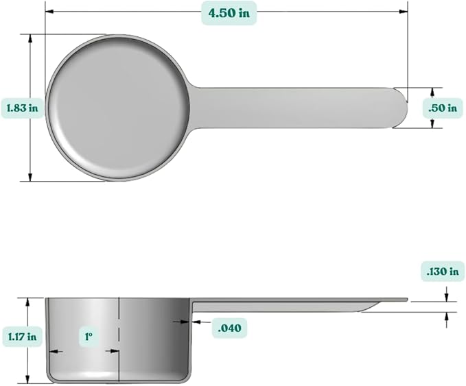 3 Tablespoon (1.5 Oz. | 43 mL) Long Handle Scoop for Measuring Coffee, Pet Food, Grains, Protein, Spices and Other Dry Goods (Pack of 10)