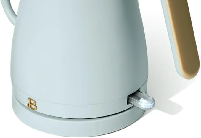 Beautiful 1L Electric Gooseneck Kettle, Precision Pour Spout, 1200W Fast Boil, Auto Shut-Off, Cordless, Stainless Steel, Tea & Coffee Maker with Ergonomic Handle, Matte Finish (Hydrangea)