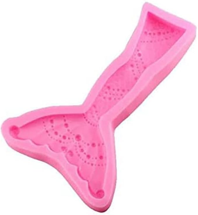 7.2'' 3D Big Mermaid Tail Mold Mermaid Theme Silicone Fondant Mold for Under The Sea Cake Decoration, Chocolate, Candy, Polymer Clay, Cupcake Decor, Sugar Craft