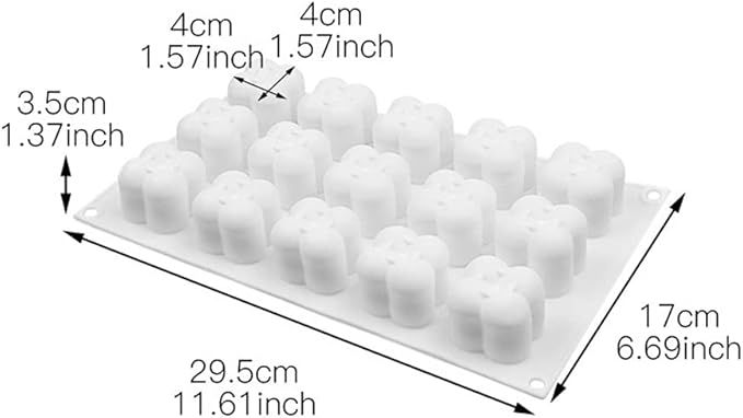 DIY 3D Candle Mold Handmade Aromatherapy Soy Wax Candle Silicone Mold Plaster Candles Mould UV Epoxy Resin Soap Molds (15 Cavity)