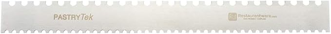 Restaurantware 19.8 Inch x 2 Inch Cake Comb 1 Semicircle Decorating Comb - Double-Sided Assorted Edges Stainless Steel Icing Smoother For Decorating Or Sculpting Desserts