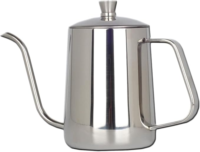 Toyvian Gooseneck Kettle 600ML Metal Coffee Kettle, Coffee Thin Spout, Gooseneck Pitcher, Narrow Spout Pot, Dripper Stainless Steel Water Bottle