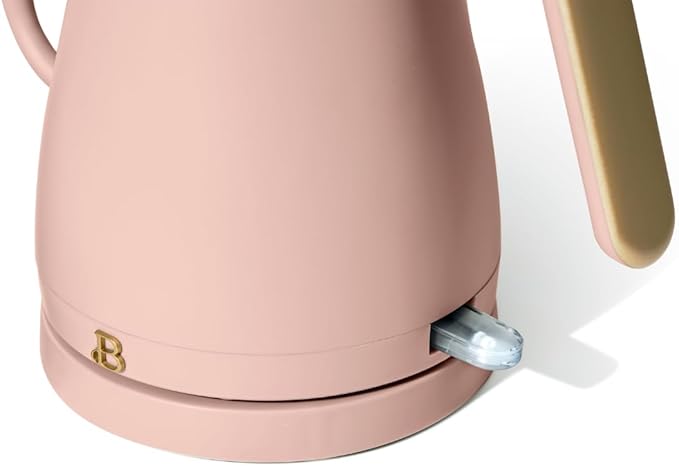Beautiful 1L Electric Gooseneck Kettle, Precision Pour Spout, 1200W Fast Boil, Auto Shut-Off, Cordless, Stainless Steel, Tea & Coffee Maker with Ergonomic Handle, Matte Finish (Rose)