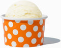 UNIQ 1000-Count 4 oz Paper Ice Cream Cups Orange Color | Disposable Dessert Bowls for Halloween, Weddings & Parties | Frozen Dessert Supplies