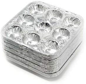9-Cavity Mini Cupcake Easy and Simple Release Muffin Pans - Disposable Aluminum Baking Cup Cake Mold Pan - For Weddings, Gatherings, Birthdays, Parties (24)
