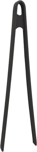 1Pcs Silicone Toaster Tong, 11.6 Inch Long Silicone Kitchen Tong for Toaster Cooking Utensil Bread Waffle Tong Food Tweezer Black Toast Tong for Cooking Serving Bacon Salad Fruit Food, SATONBEYI