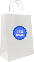 ASSUREPAK White Paper Bags - 250 Bags - 13"x7"x17" - 74 LB Weight basis (110 GSM strong) Twisted Handle - Gift Bags for Decorating, Birthdays & Events - 13717WHITEPAPTHDL