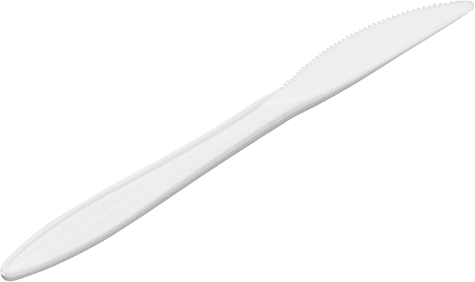 1,000 Plastic Disposable Knives Bulk Black Medium Weight Disposable Silverware Plastic Cutlery Knife