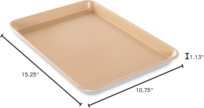 Nordic Ware Naturals Aluminum NonStick Jelly Roll Baking Sheet