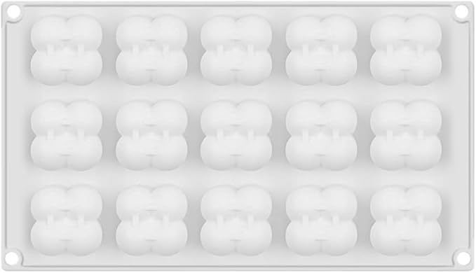 DIY 3D Candle Mold Handmade Aromatherapy Soy Wax Candle Silicone Mold Plaster Candles Mould UV Epoxy Resin Soap Molds (15 Cavity)