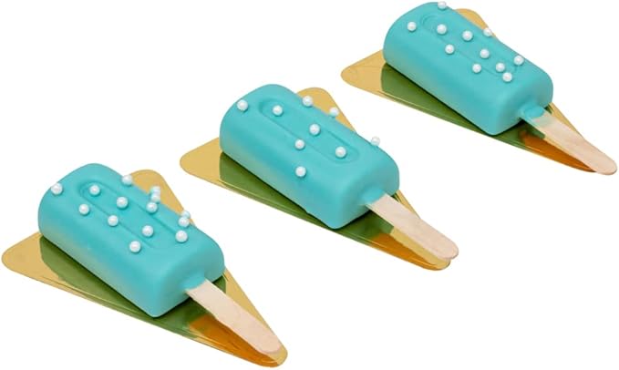 Pastry Tek 4 Cavities Popsicle Mold, 1 Cylinder Cakesicle Mold - Flexible, Freezable, White Silicone Cake Popsicle Mold, Easy Release, For Baking - Restaurantware