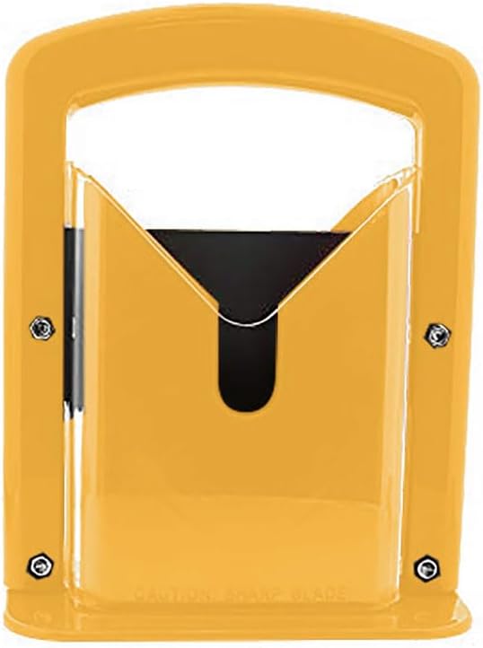 Slyce - Bagel Slicer, Bagel Cutter with Safety Shield and Safe Grip, Bagel Holder for Cutting Large and Small Bagels, Stainless Steel Blade (Yellow)