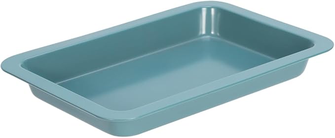 CHEFMADE Baking Sheet Pan, Nonstick 11-Inch Lasagna pan, Deep Baking Bakeware for Oven（Green）