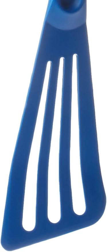 Mercer Culinary Hell's Tools Hi-Heat Slotted Spatula, 12 Inch x 3.5 Inch, Blue (Pack of 5)