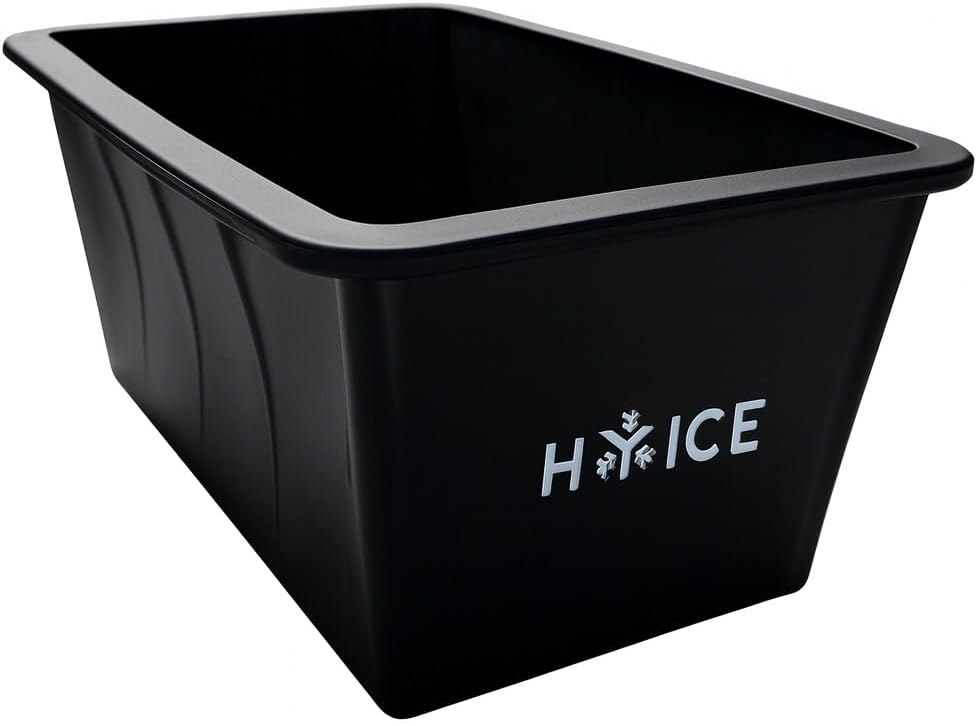2-Pack 8 lb HYICE Ice Block Mold for Cold Plunge, blocks for cold plunge, Extra Large, ice Bath Accessories, Durable, (Total 16 lb) - Black