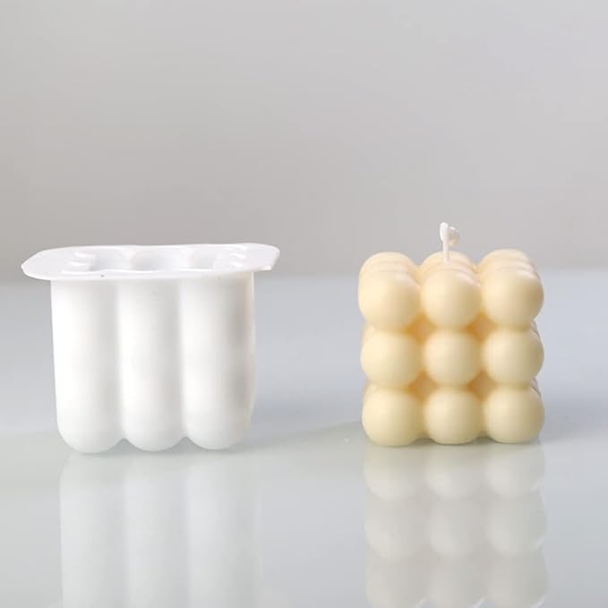 DIY 3D Candle Mold Handmade Aromatherapy Soy Wax Candle Silicone Mold Plaster Candles Mould UV Epoxy Resin Soap Molds (1 Big Cavity)