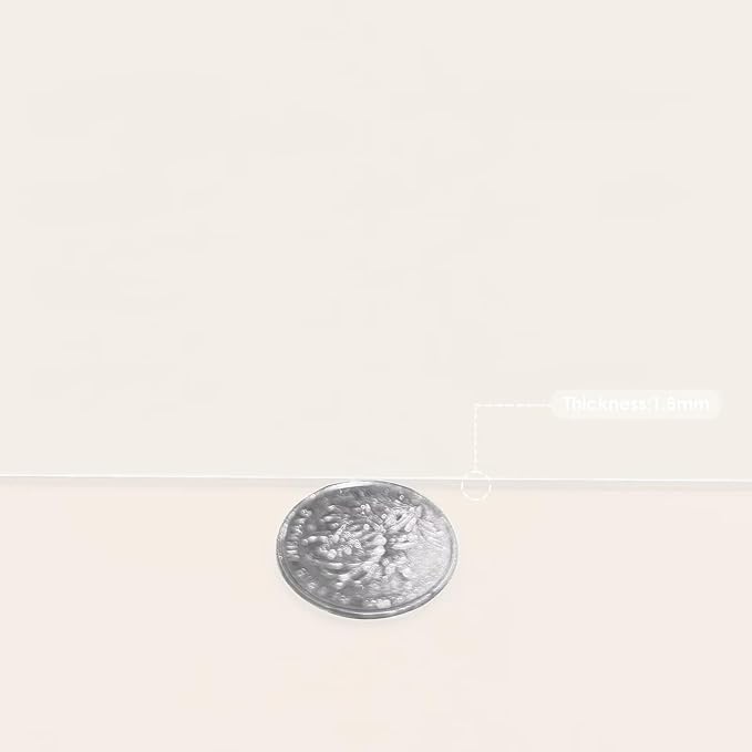 Leather Table Cover,1.8mm Thick,12x84 Inch Desk Cover,Dresser Cover Top,Dresser Protector Top,Dresser Cover,End Table Cover.(White+White,12x84)