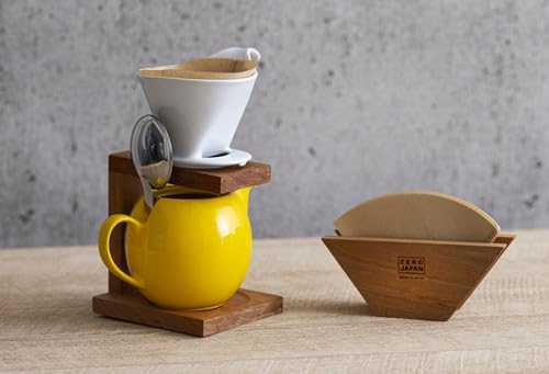 Zero Japan - Bee House Pour Over Coffee Dripper - Lead-Free & Cadmium-Free Ceramic Coffee Maker with Elegant Peek Hole, Drip Cone Brewer Coffee Gifts, Brewing Accessories - Black, Standard Size