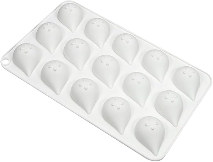 mostsom Silicone Water Droplet Molds 15-Cavity Dessert Mold for Chocolate, Mousse, Jelly, Cake Decorations, Baking Tools (D_ Water Droplet)