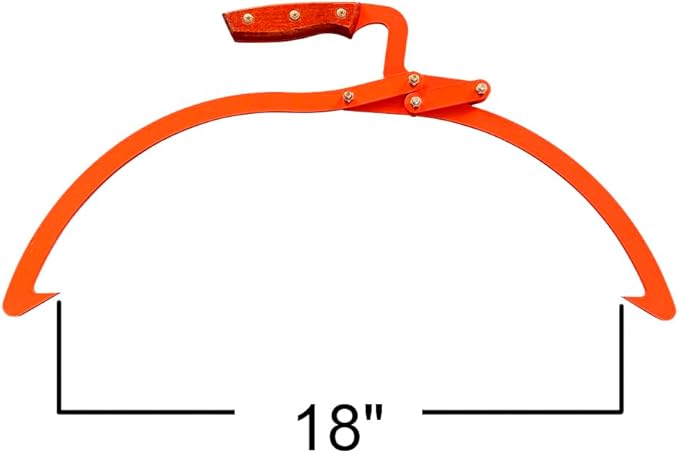 Wood Handle 2 Claw Skidding Tongs Non-Slip Grip, Log Lifting, Handling, Dragging & Carrying Tool (18 in)