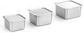 CuBE High 3PCS Set Stainless Steel Food Storage Containers With Lids and 3 Net Kitchen Appliances Dishwasher Safe Premium South Korea