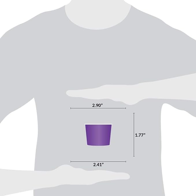 UNIQ 1000-Count 4 oz Paper Ice Cream Cups Purple Color | Perfect for Halloween, Holidays & Parties | Small Disposable Food & Dessert Bowls | Frozen Dessert Supplies