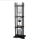 2500ml Cold Brew Coffee Maker, Large Capacity Ice Dripper Coffee Maker, Glass Dutch Coffee Dripper Ice Drip Coffee Tower With Stable Base, Portable Household With Pine Wood amd Handmade Glass