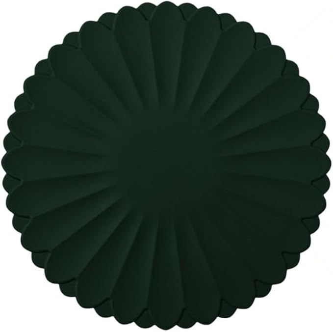 Heat-Resistant Silicone Trivet Mats, Non-Slip Hot Plate Holder for Kitchen Countertops & Dining Table, Reusable Pot Holder Pad with Secure Grip, Dishwasher Safe (Green, Diameter: 18cm/7.09")