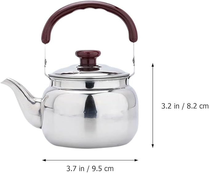 LIFKOME Whistling Water Kettle Traditional Tea Pot Stainless Steel Water Boiling Kettle 750ml Stovetop Kettle with Handle for Home Hotel