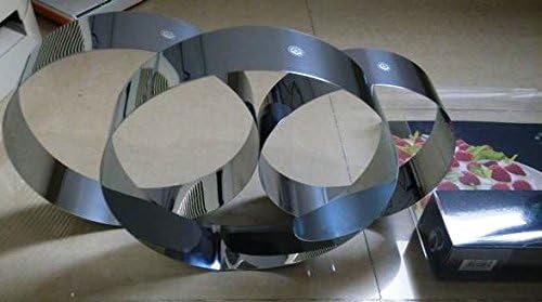 NewlineNY Stainless Steel Cake Mousse Rings for creating Round Appetizers, Molded Salads, Cakes, Mousse and Desserts, 3 Round Cake Mousse Flan Rings 8", 9.5" 10.5" Set