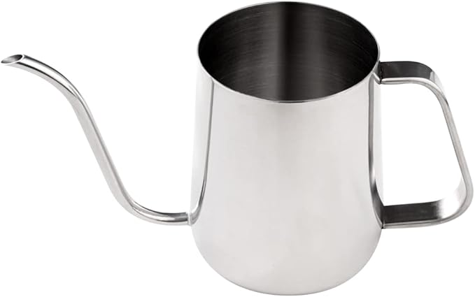 Restaurantware Restpresso 12 Ounce Gooseneck Kettle, 1 Dishwashable Pour Over Kettle - With Thermometer Hole, Non-Stick Coating, Stainless Steel Stovetop Kettle, Built-In Handle, - Restaurantware