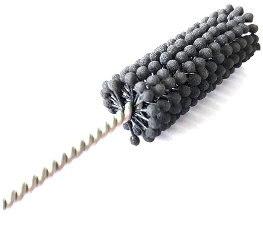 TwistFlex 1-1/2" 120SC Cylinder Hone | 1.5" (38mm) Flexible Cylinder Honing & Deburring Tool | Bore Brush for Hole Diameters 1.37 - 1.5" | Silicon Carbide 120 Grit | 1/4" Shank | 8" Length