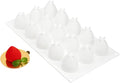 Restaurantware-Pastry Tek 15 Cavities Strawberry Silicone Mold, 1 Oven-Ready Strawberry Mold - Flexible, Freezable, White Silicone Fruit Silicone Mold, Easy Release, For Baking