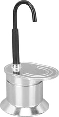 Mini Italian Mocha Coffee Maker, Single Cup, 50ml Capacity, Portable Outdoor Coffee Pot, Black Handle, Silver Base