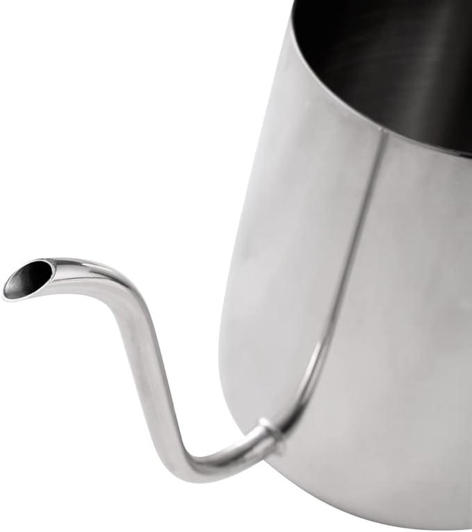 Restaurantware Restpresso 12 Ounce Gooseneck Kettle, 1 Dishwashable Pour Over Kettle - With Thermometer Hole, Non-Stick Coating, Stainless Steel Stovetop Kettle, Built-In Handle, - Restaurantware