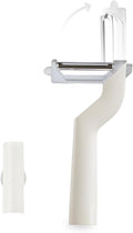90° Rotatable Fruit and Vegetable Peeler, Sharp Stainless Steel Swivel Blades Potato Peelers for Kitchen, Built-in Eye Remover Veggie Fruit Potato Carrot Apple Peeler with Blade Cover