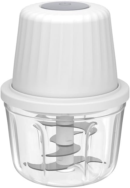 450ML Electric Garlic Chopper, Mini Portable Veggie Choppers, Garlic Grinder Masher Onion Chopper, Blender to Vegetable, Wireless Food Processor for Ginger, Chili, Fruit, Meat, etc
